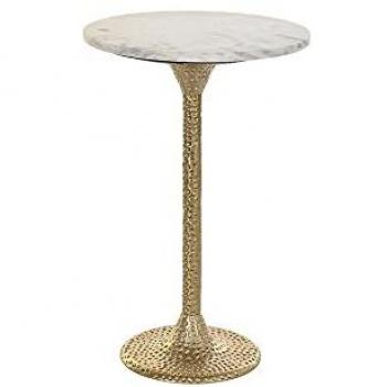 Consola DKD Home Decor Blanco Dorado Aluminio Mármol 40 x 40 x 61 cm