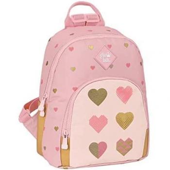 Mini Mochila Glowlab Hearts Safta 13x25x30 cm