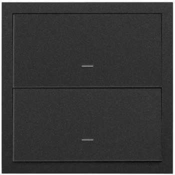 Kit frontal 1 elemento con 2 teclas negro mate