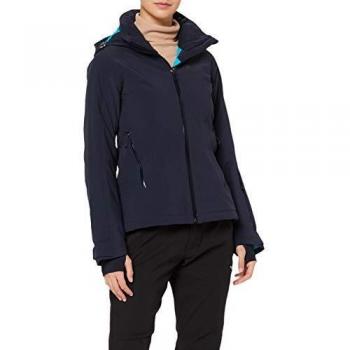 SALOMON Brilliant Jkt W Chaquetón con Capucha para esquí, Mezcla de sintéticos, Mujer, Azul