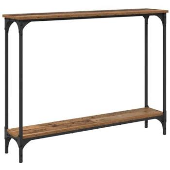 Mesa Consola Madera Envejecida 100 x 22.5 x 75 cm Material Compuesto