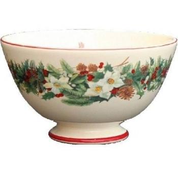 Fábrica de Porcelana de Niderviller ~ Rosas Des Neiges – rel1048, Loza, Bol à Pied 40cL