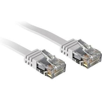 Lindy 3m Cat.6 U/UTP Flat Networking Cable - White