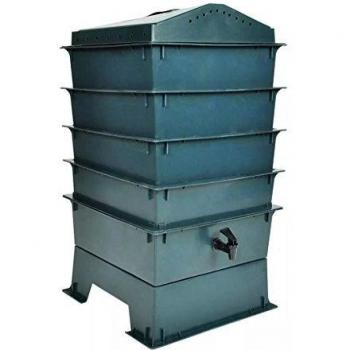 vidaXL Compostador para Gusanos con 4 Bandejas Verde Vermicompostador Abono
