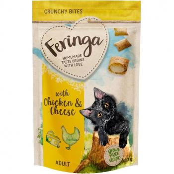 Feringa Crunchy Bites Chicken and Cheese for Cats - Economy Pack: 3 x 30 g