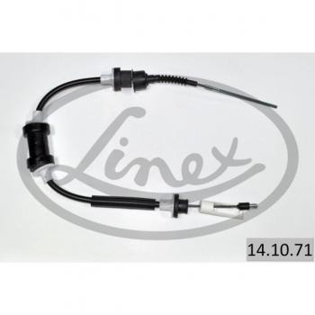 Cable de embrague LINEX 14.10.71 - Tipo: Cable de accionamiento del embrague; Características: Compatible con vehículos específicos, longitud adecuada para instalación, material resistente a la corrosión, diseño optimizado para un funcionamiento sua