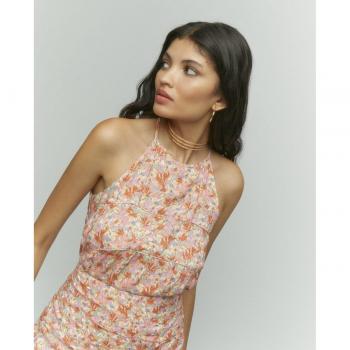 Top estampado con cuello Halter Tintoretto