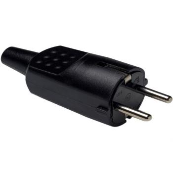 FAMATEL - Clavijas goma IP44 | Goma termoplástica | TT | 16A | 250V | Negro