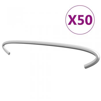 vidaXL Gabion Hooks 50 pcs Galvanised Steel 20 cm