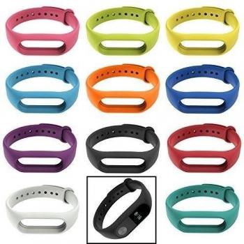 Yincol Smart Banda de Repuesto para Xiaomi Mi Band 2 + Protectores de Pantalla Wireless Pulsera Inteligente Correa de Recambio Extensibles Coloridos con 11 Colores Diferentes