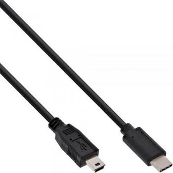 Cable de Conexión USB 0.5m, USB-C a Mini-USB B de Alta Calidad