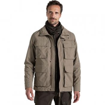 Craghoppers NosiLife Adventure IV Jacket - Brown Pebble, Men's Lightweight Insect-Repellent Outdoor Jacket