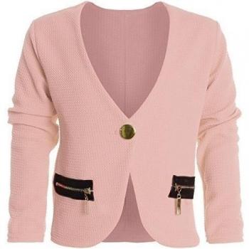 BEZLIT - Blazer - Camisa - Rayas - Cuello redondo - Manga Larga - para niña rosa 104 cm