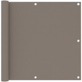 Toldo para balcón de tela oxford gris taupe 90x400 cm