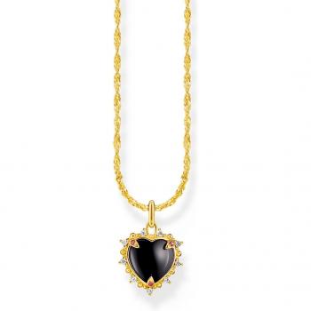 Thomas Sabo Gold Plated Silver Necklace with Heart Romance Pendant