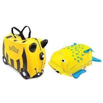TRUNKI juego de maleta y mochila, amarillo