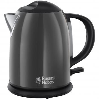 Russell Hobbs 20192-70 Colours Storm Grey - Hervidor compacto, 1 l, indicador de 1/2/3 tazas, 2200 W