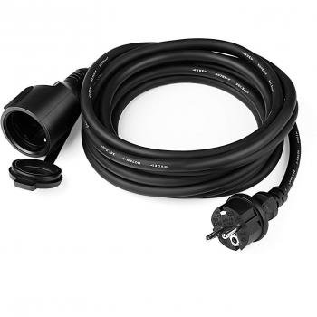 SIMBR Alargador Electrico 5m Cable de Corriente de Caucho Prolongador Exterior para Jardines y Lugares de Construcción y Otros Exteriores IP44 H07RN-F 3G 1.5mm