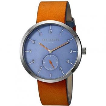 Ted Baker Men's Analog Quartz Watch with Leather Calfskin Strap TE50011004