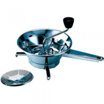 Moulinex Molinillo de verduras manual clásico en acero inoxidable, Modelo pequeño, Molienda fácil, Purés, Sopas, Compotas, Apto para lavavajillas, Hecho en Francia A40106