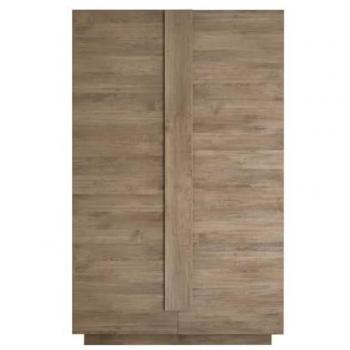 Buffet Alto 2 Puertas y 8 Estantes - Efecto Madera - L182 cm - Fabricación Italiana
