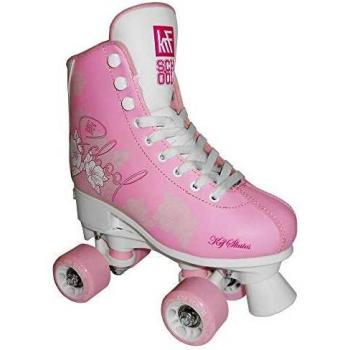 KRF Adjust Patine EN LÍNEA Ajustable School Pink Flor, Juventud Unisex, Rosa, S
