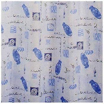 Cortina de Ducha 3 Lados para Bañera 2 Lados 240 x 200 cm Modelo Acquarello Vinilo PVC Reforzado