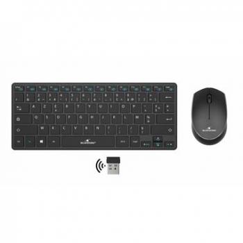 Pack Mini Teclado y Ratón Bluestork Inalámbricos Ultra Compactos Negros