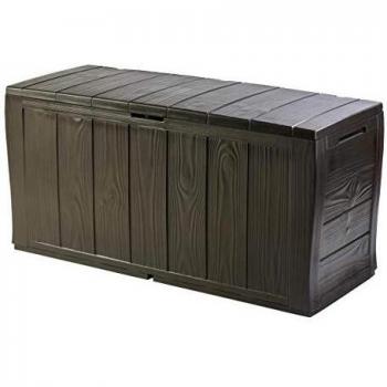 Baúl de Jardín Keter Sherwood 270L Efecto Madera Marrón 117x45x58 cm