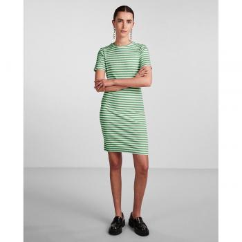 Pieces - Vestido de manga corta y cuello redondo ajustado