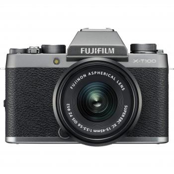 Fujifilm X-T100 - Cámara digital, objetivo XC15-45 mm, 24,2 megapíxeles, Plata