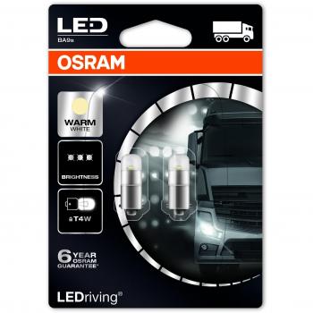 Osram 3924WW-02B Ledriving T4W Premium Iluminación Interior, BA9s, 1 W, 12 V, 4000 K