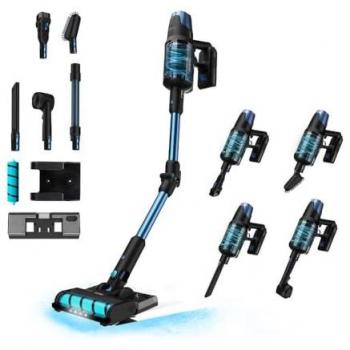 Cecotec Aspiradora sin Cable Escoba - Vertical Conga Rockstar 8500 Infinity ErgoWet Animal T, 4 en 1, 680W, succión de 30kPa, autonomía de 100 minutos, cepillo J