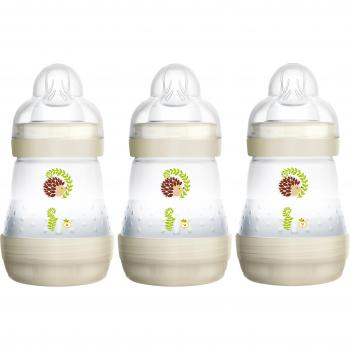 Intrucciones en lengua extranjera - Mam FB0403U - Juego de 3 Botellas Anti-cólicos Autoesterilizantes Easy Start, 160 ml, Diseños Pueden Variar