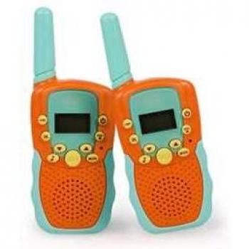 Walkie Talkies Legami Naranja/Turquesa - Comunicación a distancia, diseño colorido, fácil de usar, alcance de hasta 3 km, batería recargable, sonido claro y nítido