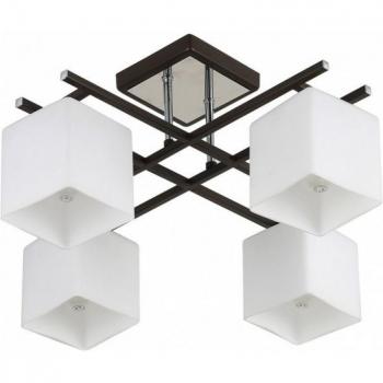Lámpara FABRILAMP Elbrus 4xe27 Wengue/cromo 26x46x46 Cm - Diseño Moderno