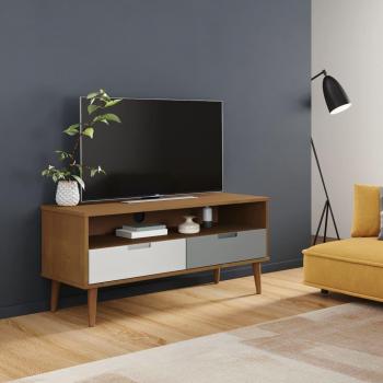 Mueble de TV MOLDE madera maciza de pino 106x40x49 cm