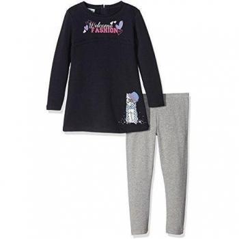 BIMBUS Completo Top Felpa + Leggings CT, Mono Para Niñas, Blu 15, 8A