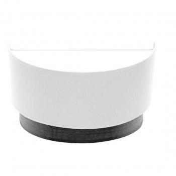 Aplique de pared Olga 1xe27 Blanco/madera Negra 15x30x16 Cm