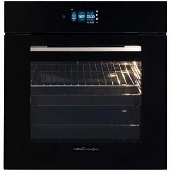 Cata & Can Roca Modelo MT 9011 PRO BK - Horno Multifunción, 14 Funciones, Capacidd de 70 Litros, Ancho de 60 cm, Acabado en Cristal Negro, Clase de Eficiencia Energética A