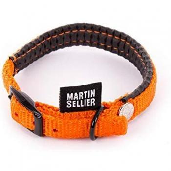 Collar para perro cómodo de nylon clásico Martin Sellier XS con correa incluida
