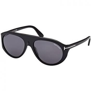 Tom Ford Classic Pilot Sunglasses with Black Frame and Smoke Grey Lenses for Women, Size 57 MM
