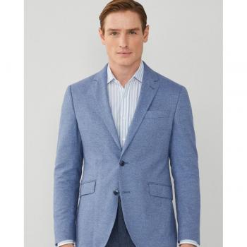 Americana Clásica de Hombre en Tejido de Espiga Azul Brushed Cotton 36/32 Hackett