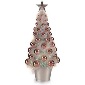 Árbol de Navidad Iridiscente Rosa Plástico 16 x 37,5 x 16 cm Polipropileno