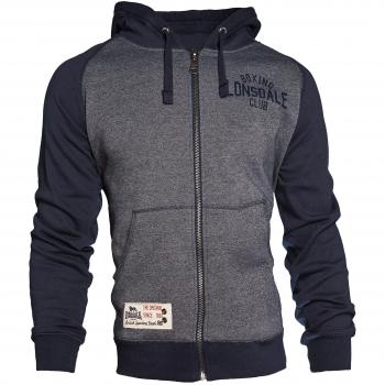 Lonsdale London Hooded Zip Sweatshirt - Slough - M to 5XL - for Men - Mottled Blue