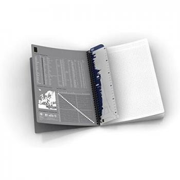 Cuaderno Espiral Oxford Office Essentials A5, 180 páginas, cuadriculado 5 mm, colores surtidos