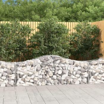 Arched Gabion Baskets 3 pcs 200x50x60/80 cm Galvanised Iron