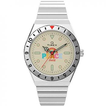 Timex Coca-Cola Unity Collection Stainless Steel Watch, Gray male, Size: ONE SIZE