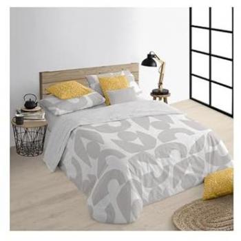 Funda Nórdica 100% Algodón Orgánico Tansen Grey con Botones - 260x240 cm, Suave y Estilizada, Certificado Oeko-Tex