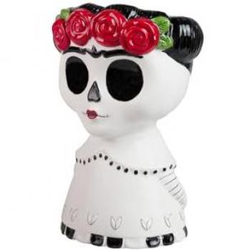 Maceta Cerámica Calavera Mexicana 21x17x31 cm
